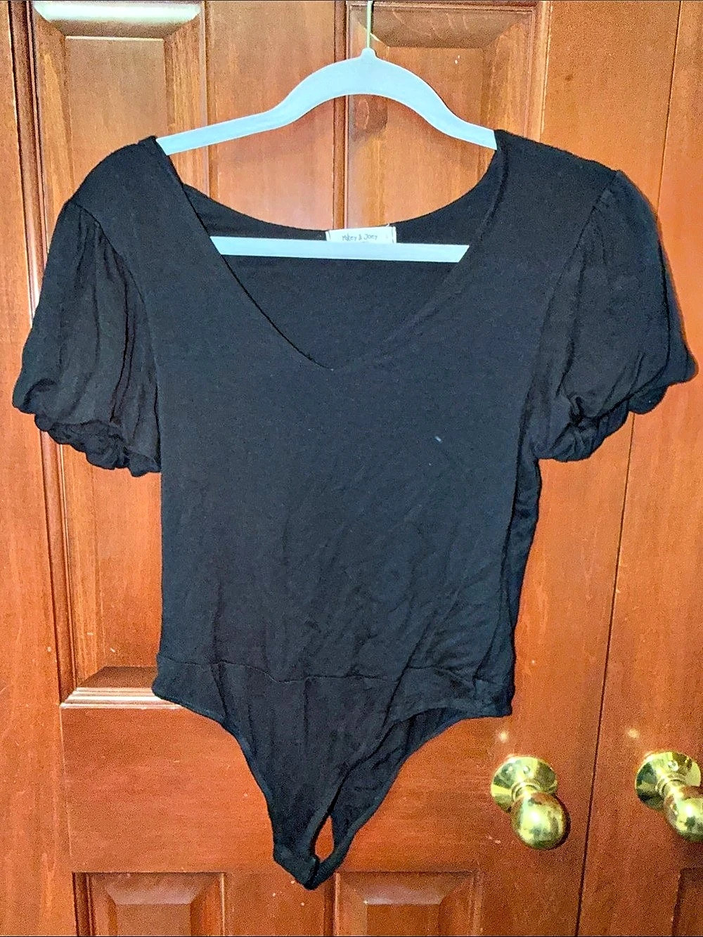 Mikey & Joey Black Short Sleeve Bodysuit
